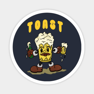 Beer Toast Mascot Magnet